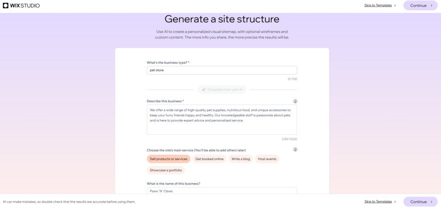 Wix Studio signup form