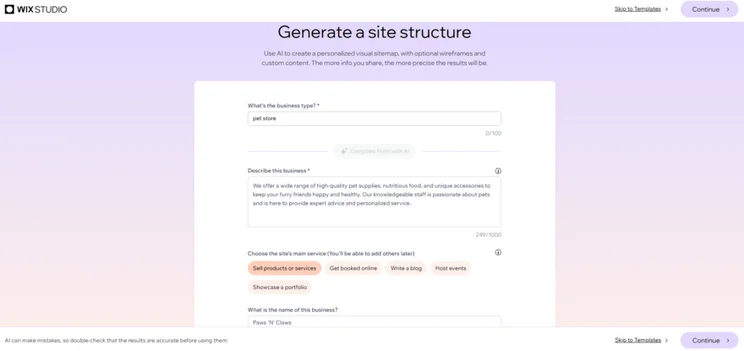 Wix Studio signup form