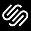 Squarespace logo black background