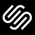Squarespace logo black background