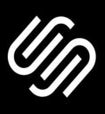 Squarespace logo black background